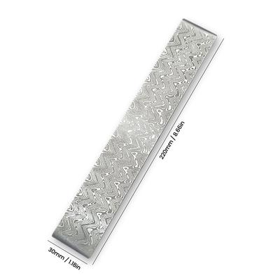 Заготовка из дамасской стали с узором, стальной резак, ковочные материалы эмбриона, закаленные, сглаженные для резака