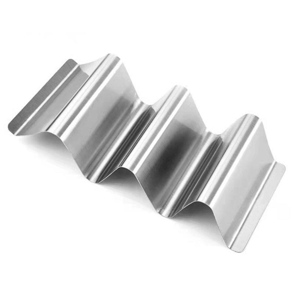V-shaped Groove Stainless Steel Taco Holder Wavy Mexican Food Rack Taco Stand Dinner Tables
