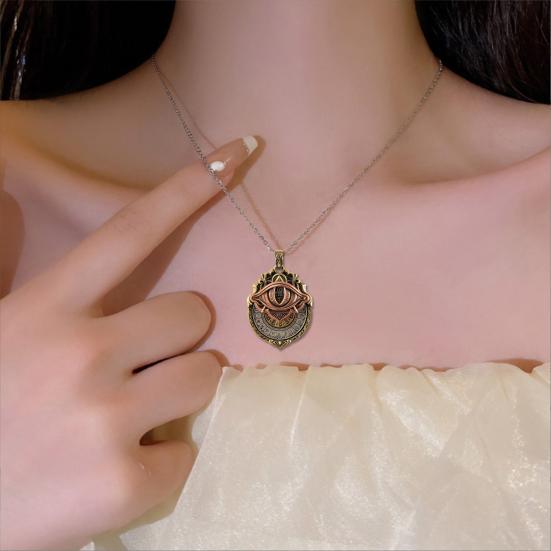 Ожерелье Tarot Vision Ожерелье с подвеской «Всевидящее око» Подвеска с символом карты Таро с плавным вращением Мистические гадательные украшения