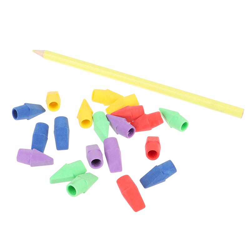 20 шт. ластиков, колпачки для карандашей, ластик в форме долота, канцелярские принадлежности для студентов