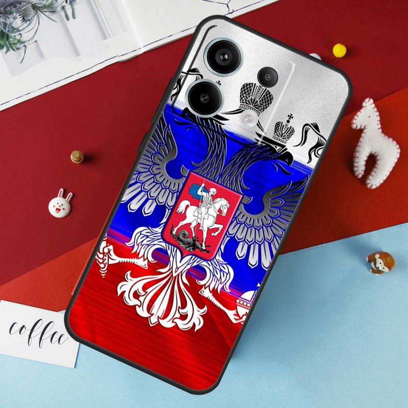 Russia Russian Flag Case For Xiaomi Redmi Note 13 Pro 14 12 11 10 15 Pro Plus Redmi 10C 12C 13C 14C 15C 15 Cover