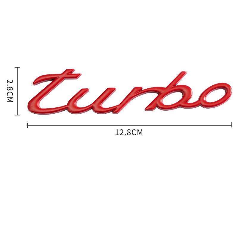 TURBO буква 3D металлическая наклейка Универсальный значок кузова автомобиля эмблема наклейка гальваническое украшение задней двери автомобиля авто