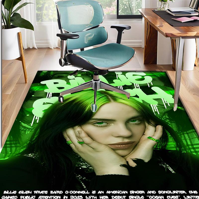 Billie Eilish Pattern Rug, Indoor/Outdoor Mat, for Picnic, Gameroom, Bedroom, Office, Living Room, Home Decor Carpet, Birthday Gift