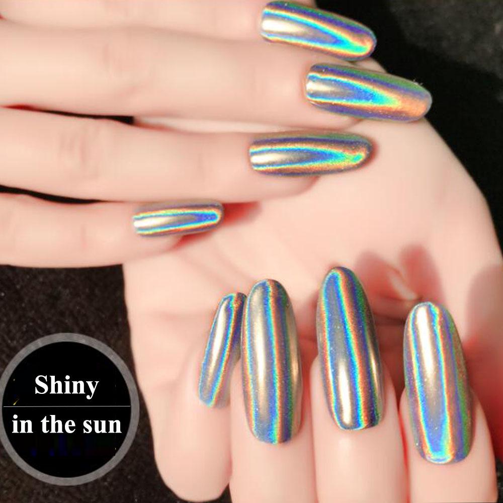 Голографическая втирка для ногтей