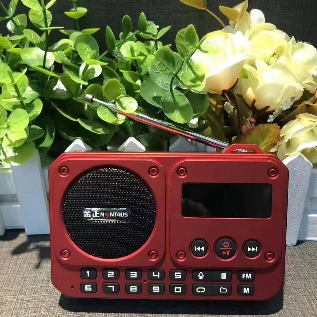 Мини портативный FM-радиоприемник, многофункциональный радиоприемник, Bluetooth-динамик, рекордер со светодиодным дисплеем, переключение папок, TF-карта, воспроизведение U-диска