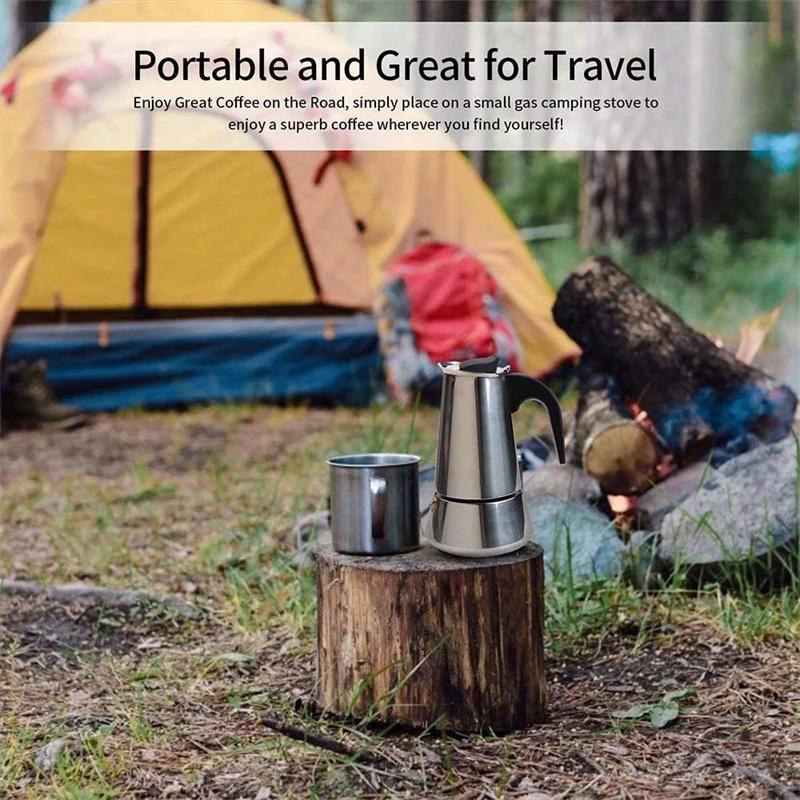 4/6 чашек из нержавеющей стали итальянская верхняя часть Moka Espresso Cafeteira Expresso Percolator Stovetop Coffee Maker Moka Pot