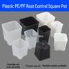Square Root Control Succulent Pot: Short & Chubby Plastic Flower Pot for Seedlings or Kindergarten Activities