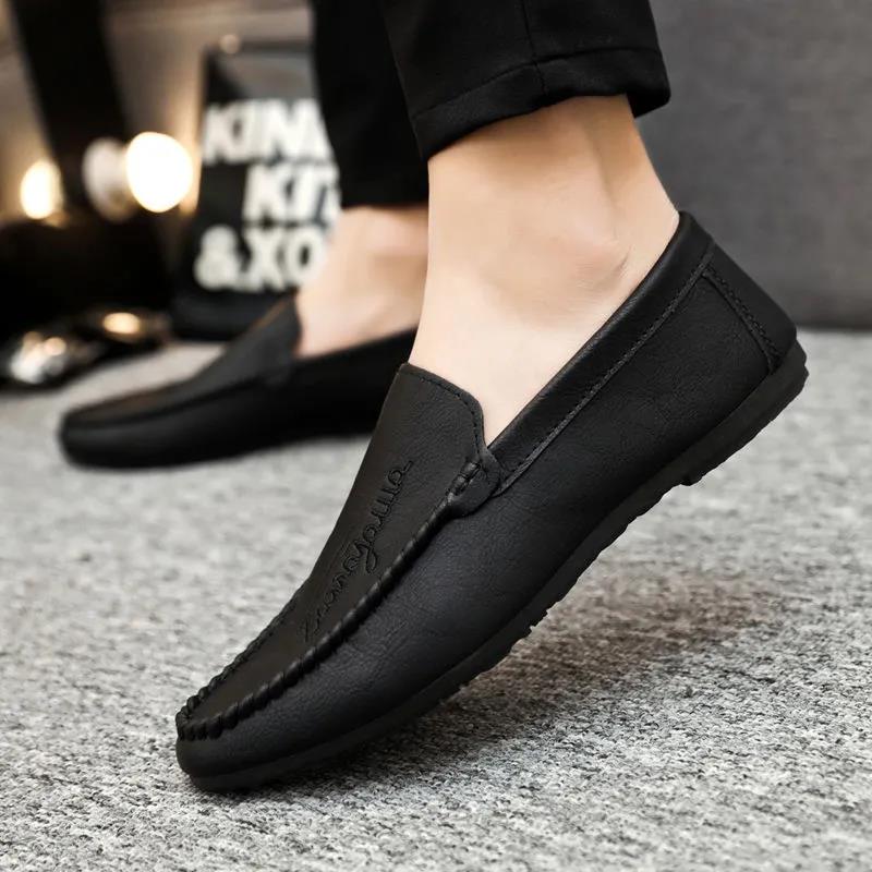 Large Size Casual Shoes Leather Shoes Men Outdoor Non-slip Driving Shoes