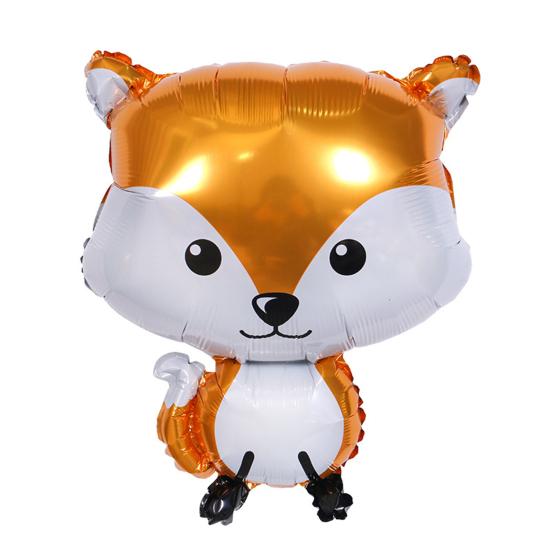 Воздушный шар из алюминиевой пленки, праздничный, без утечек, декоративный забавный воздушный шар в виде джунглей, кролика, енота, лисы, для вечеринки