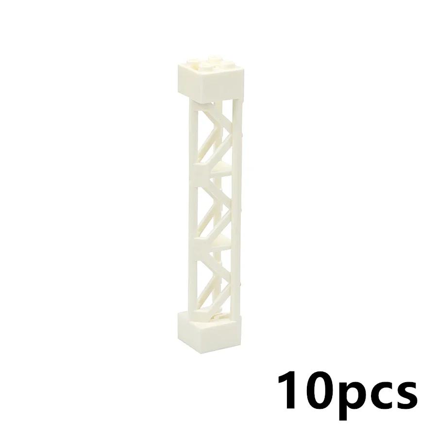 Совместимые 95347 Столбы Кирпичи Решетчатая Башня 2X2X10 Опорная Плита Мостовая Балка Кронштейн Строительный Блок Часть Колонны Игрушки