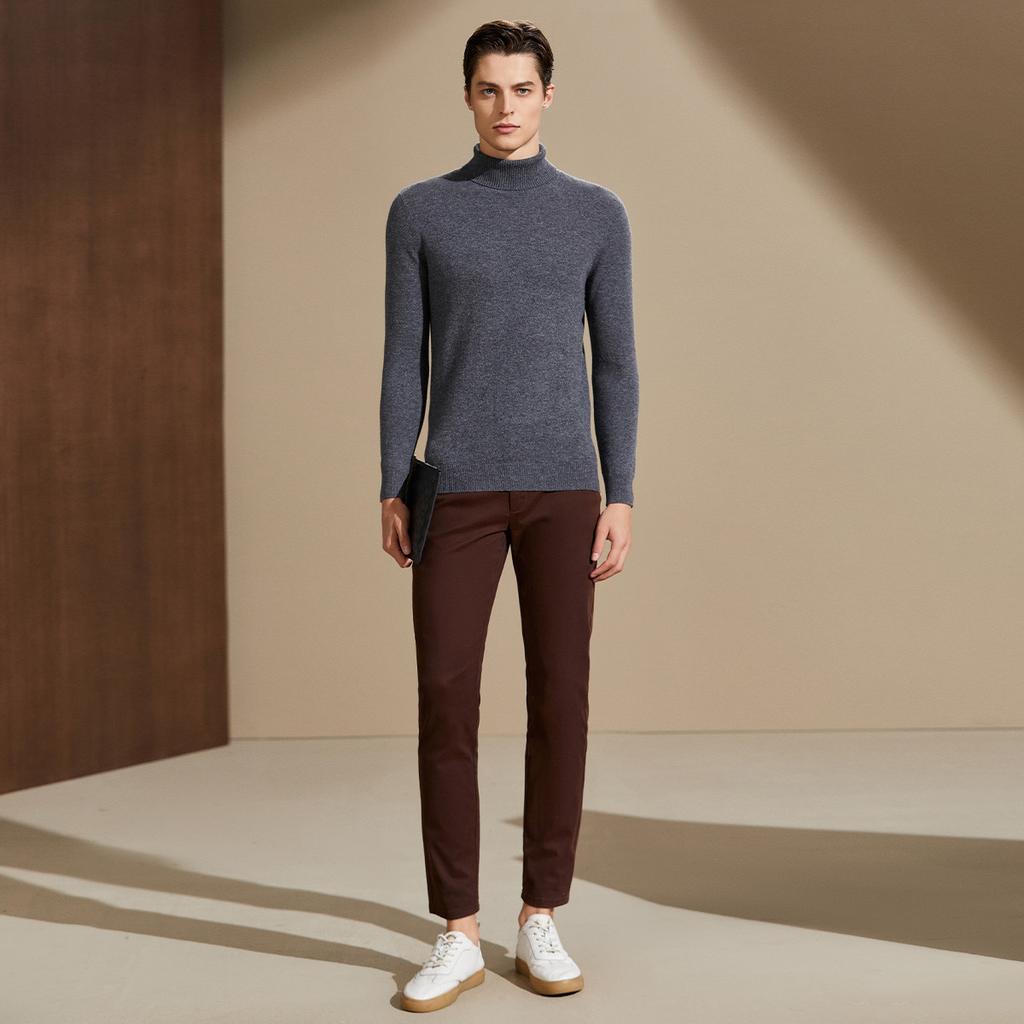 100% Cashmere Light Luxury Simple High Neck Cashmere Sweater
