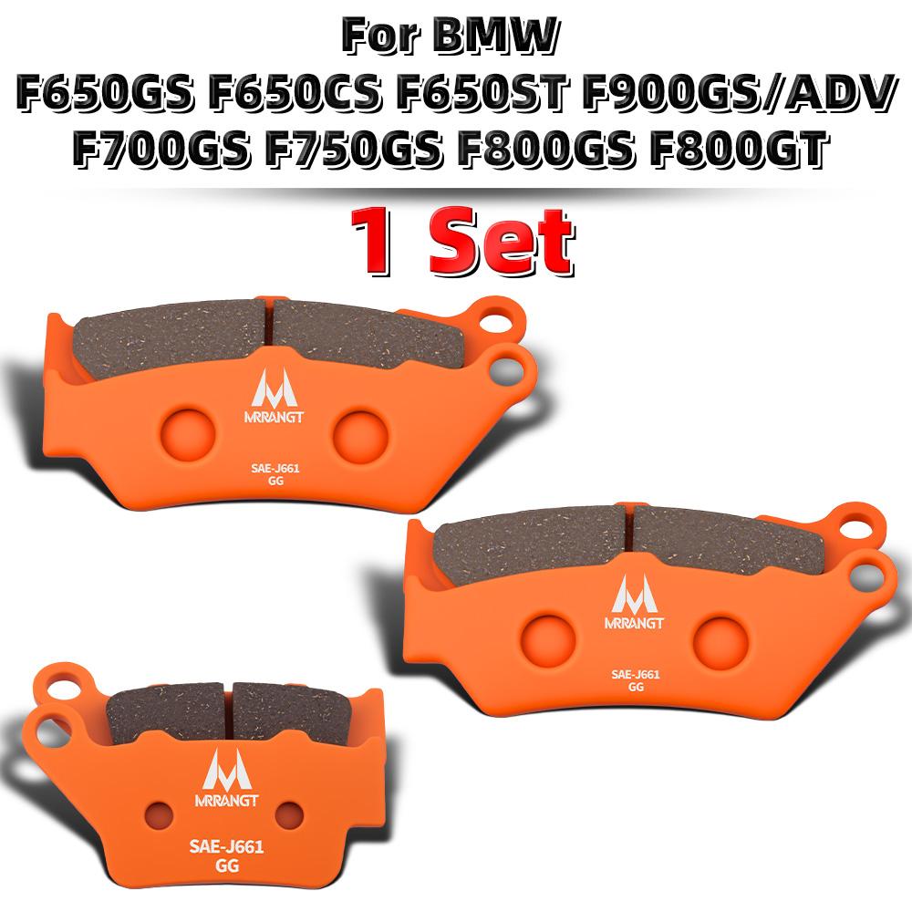 MRRANGT Motorcycle Front Rear Ceramic Brake Pads Low Dust Set For F650GS F650CS F650ST F900GS/ADV F700GS F750GS F800GS F800GT