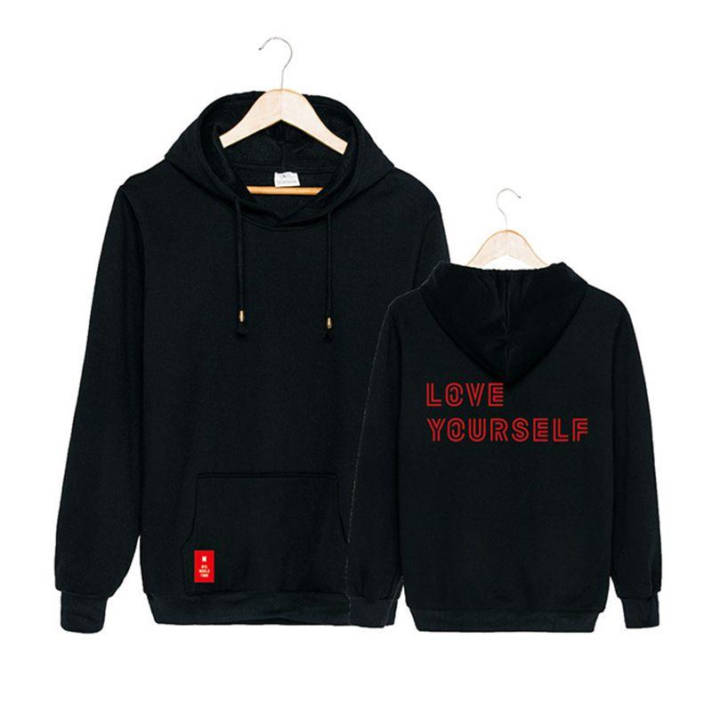 Kpop Bts World Tour Love Yourself Hoodie Cap Sweatshirt Featuring Iconic Members Jimin Suga Jin V For Fans