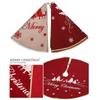 New Year Cloth/Linen Xmas Layout Floor Mat Cover Xmas Decor Christmas Carpet Xmas Tree Skirt