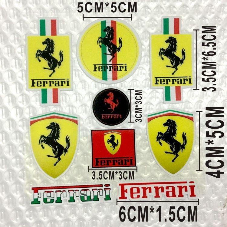 Car Sticker Ferrari Horse Pattern Self-adhesive Decal Decoration Shield Stickers Replacement for Ferrari SJ Teams Competizione KL3