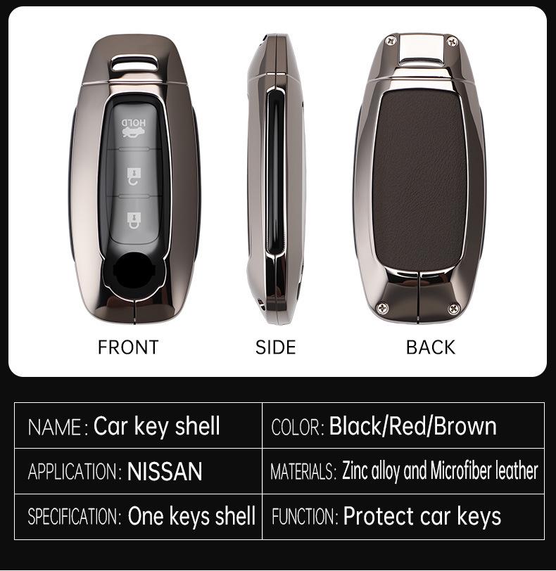 Чехол для ключа автомобиля Nissan для Sylphy, Teana 14-го поколения, Qashqai, X-Trail, Tiida, Kicks, Murano, Bluebird