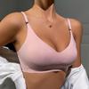Бесшовный бюстгальтер для женщин, нижнее белье пуш-ап, съемный мягкий бюстгальтер без косточек, цельный бюстгальтер, беспроводной комфортный бюстгальтер, верх интимного белья