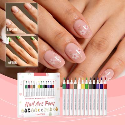 DIY Ручка для ногтей, Для рисования и узоров, Высокоглянцевая outlining-ручка для ногтей, Набор акриловых ручек, Цветная краска и ручка для ногтей, 30 мл