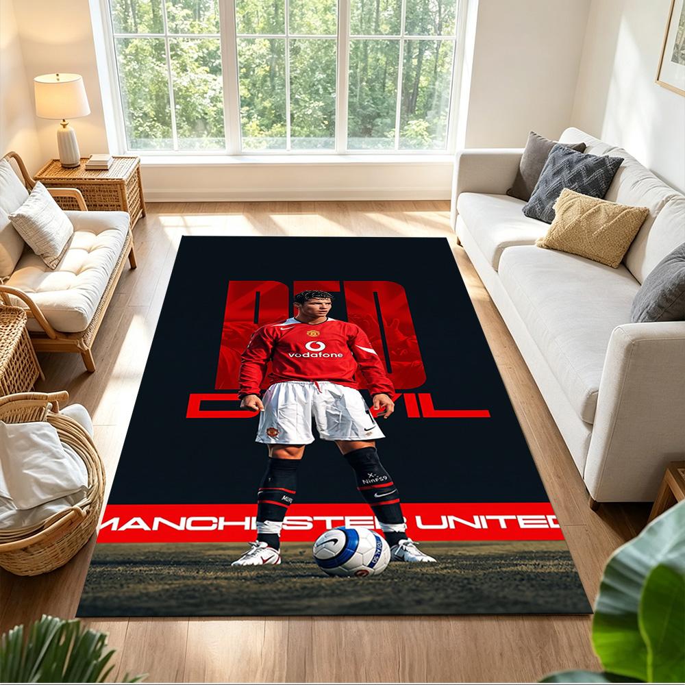 Cristiano Ronaldo Floor Rug Office Rug Perfect for Hallway Playrooms Study room Dining Room Anti-slip Rug Decorate Offices