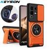 KEYSION Магнитный чехол для телефона Infinix Note 50 4G 50 Pro+ 50S 50X 5G Защита камеры со сдвижной крышкой Вертикальная подставка Ударопрочный чехол