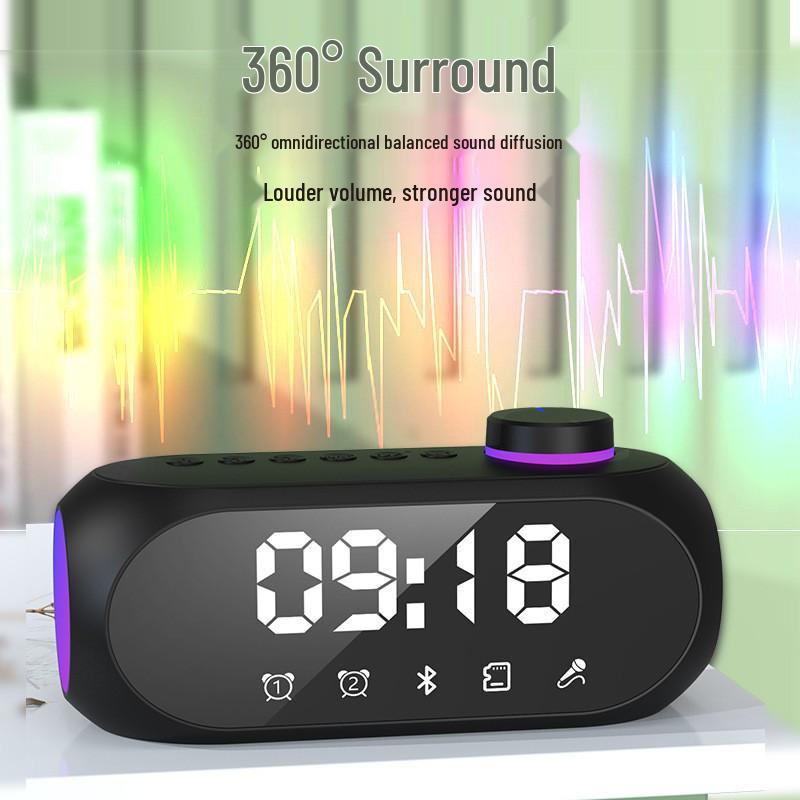 S18 Bluetooth Мини-динамик с ночником, сабвуфером, будильником и настольной функциональностью