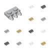 Набор из 50 деталей для сборки конструктора Puzzle Particle 15208, модифицированный, 1x2, с 3 зубцами, для детей. Подарки для дропшиппинга.