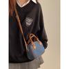 Ielgy Female Bag Autumn Winter Retro Denim Leather Handbag