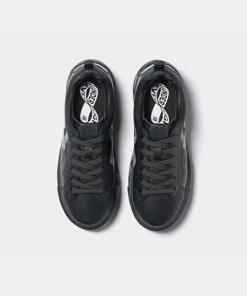 78Under M-5 Leather Graphic Low Top_Black