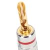 2 Pairs BFA Banana Plug 4mm Gold Plated Brass Serrated Speaker Plug Connectors for Amplifiers