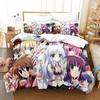 3D Print Anime Little Busters Bedding Set Boys Girls Twin Queen Size Duvet Cover Pillowcase Bed Kids Adult Home Textileextile
