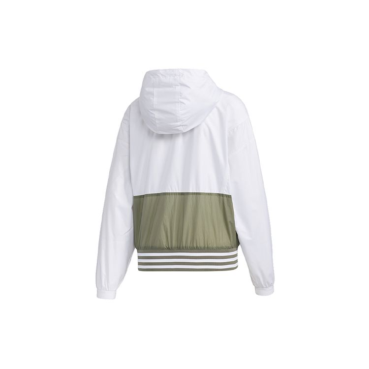 adidas Тканая ветровка Mh Fem с капюшоном, женская верхняя одежда, белая GF0129