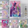 Hot Cartoon My L-Little P-Pony Shower Curtain Waterproof Polyester Fabric Paint Colorful Bath Curtains Curtain with Hook