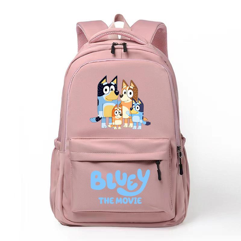 Забавный мультяшный рюкзак в стиле Bluey College, школьный рюкзак для отдыха, снижающий нагрузку на ученика