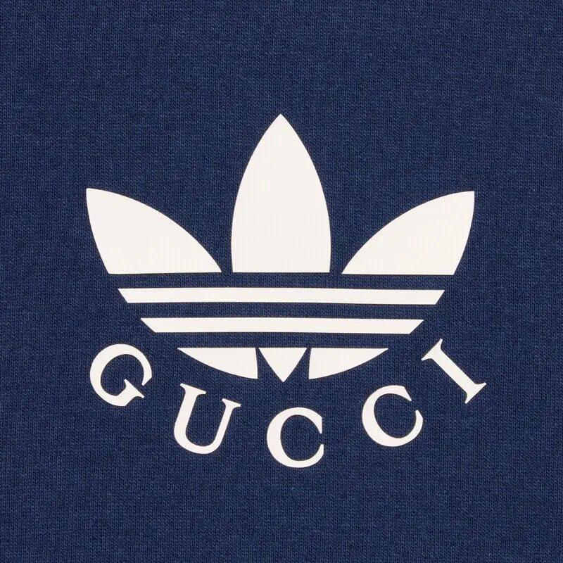 Gucci X Adidas Originals Футболка Унисекс Темно-синяя 700506-XJEKO-4622