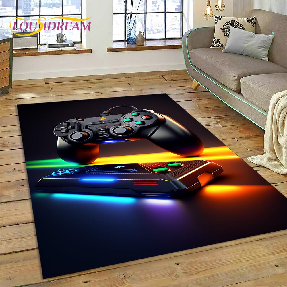 Retro GamePad Games Console Game Boy Cartoon Carpet Rug for Bedroom Living Room Home Sofa Decoration,kids Large Decor Floor Mat