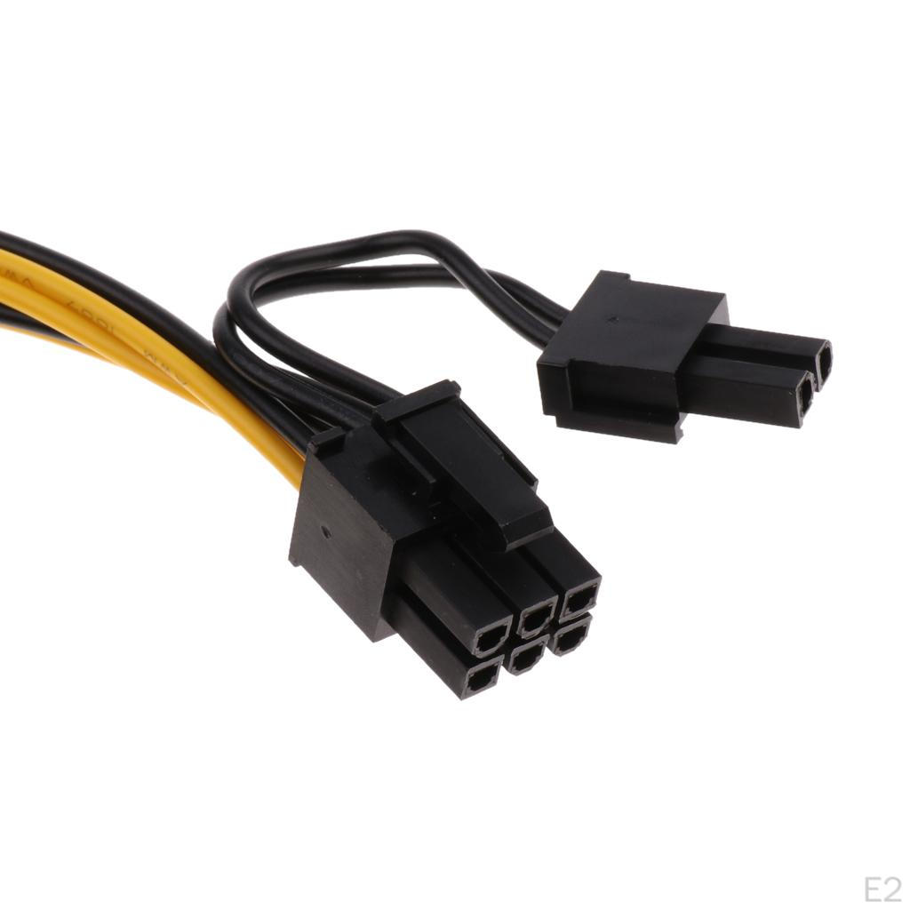 Шнур-разветвитель питания 6-pin на 6+2-pin для видеокарты