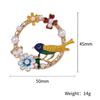 Fashion Flying Bird Eagle Enamel Pins Crystal Rhinestone Swallow Parrot Owl Animal Brooches For Women Clothes Scarf Jewelry Gift
