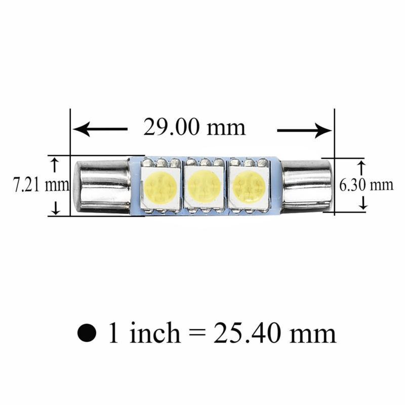 Light Bulb LED Lights Kits Makeup Mirror Super Bright Bulb Bulbs Car Replacement Sun Visor 5050 3-SMD Super Bright Bulbs 7