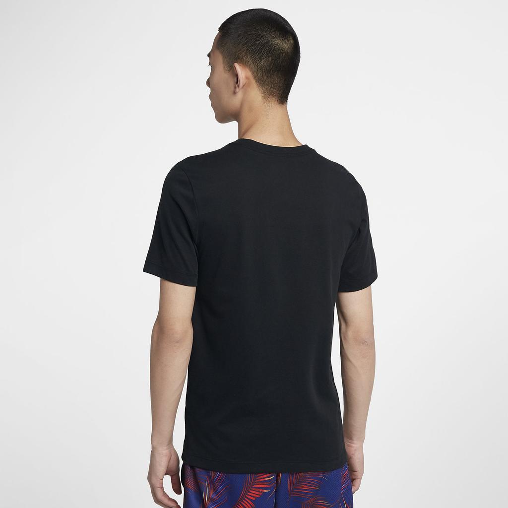 Nike Dri-Fit Баскетбольная спортивная повседневная быстросохнущая футболка с коротким рукавом для средней школы, мужские топы, черные CI9847-010
