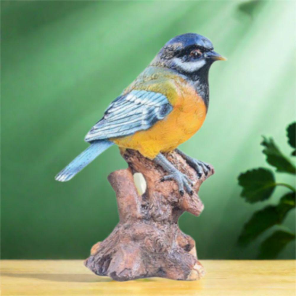 Vintage Garden Bird Sculpture Cute Bird Statue Durable Miniature Bird Figurine  Outdoor Patio Porch