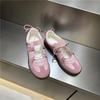 Мода 2024 Женская Весна Лето Новая Мягкая Кожа Корея Y2k Дизайнерская Повседневная Балетная Спортивная Атлетическая Тренировочная Плоская Обувь Женская