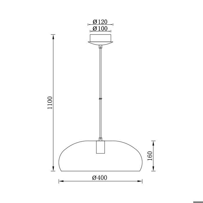 Suspension décorative - BRAYTRON - BV05-00031 - Métal noir - 1xE27 - 23W - Intérieur