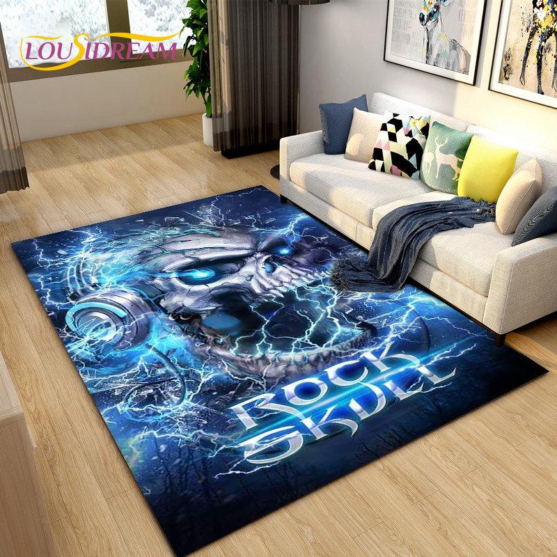 3D Creative Music Cartoon Area Rug Large,Carpet Rug for Living Room Bedroom Sofa Doormat Decoration,kids Play Non-slip Floor Mat