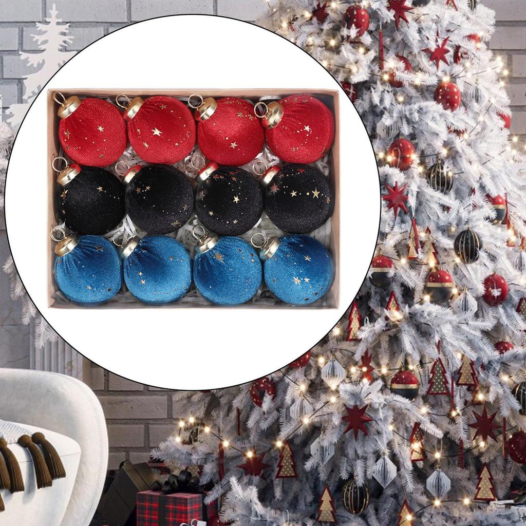 12 Pieces Christmas Hanging Decorations Decorative Baubles Xmas Decor for Celebration
