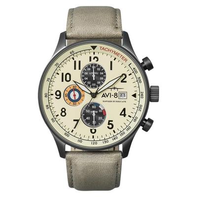 Hawker Hurricane Classic хронограф кремово-бежевый циферблат кварцевые AV-4011-0C Мужские часы