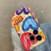 Красочный чехол для телефона Love с 3d волнистыми линиями для Iphone 14 13 12 11 Pro Max 14 Plus, мягкий силиконовый противоударный чехол для задней панели Imd