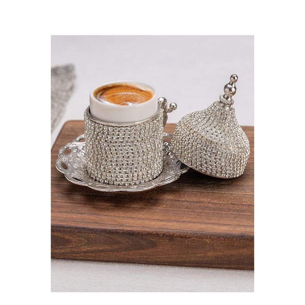 Набор кофейных чашек из 6 предметов, набор кофейных чашек Crystal Stone, набор эспрессо, 27 предметов