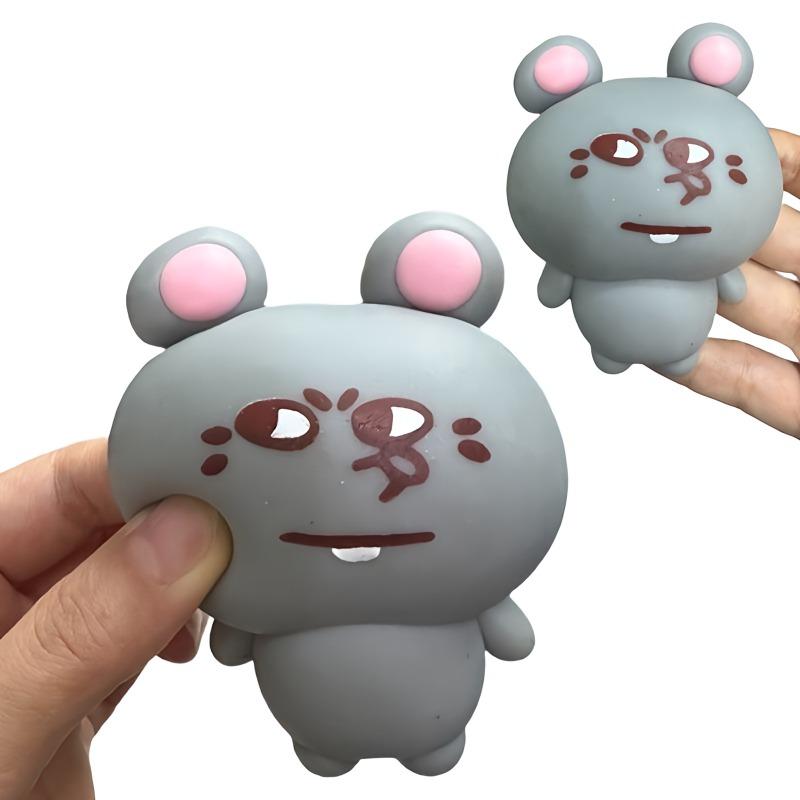 Кавайная мягкая игрушка-пищалка для мыши, абстрактное животное, сквиши, фиджет-игрушка, забавная игрушка для снятия стресса, липкая игрушка, мягкая пищалка-антистресс, подарок