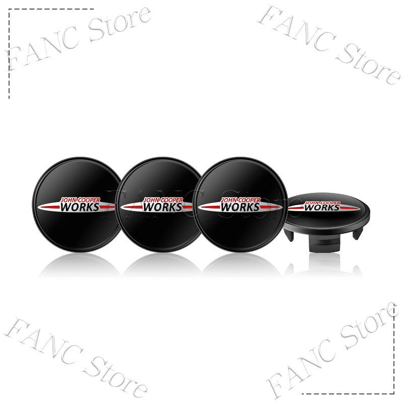 4Pcs 54/56/60mm S Emblem Car Wheel Center Hub Cap Rim refit dust-proof Badge Covers For Mini Cooper S JCW R50 R53 R56 F60