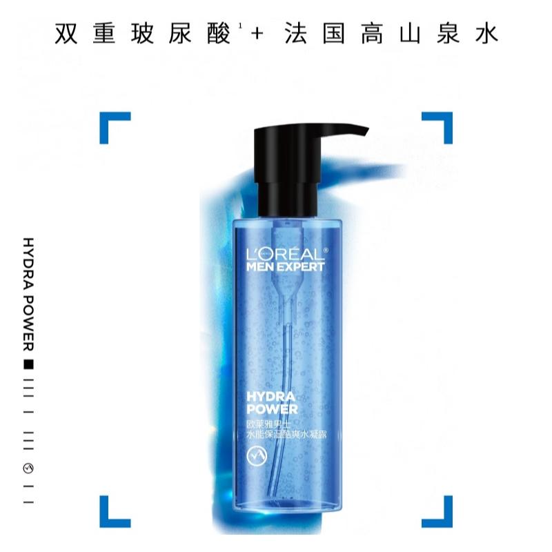 Loreal Paris Мужской Водный Тоник и Восстанавливающий Гель для Любой Кожи Mens Hydropower Прохладное Освежающее Гель - Мужской Hydropower Увлажняющий Прохладный Освежающий Гель 120 мл